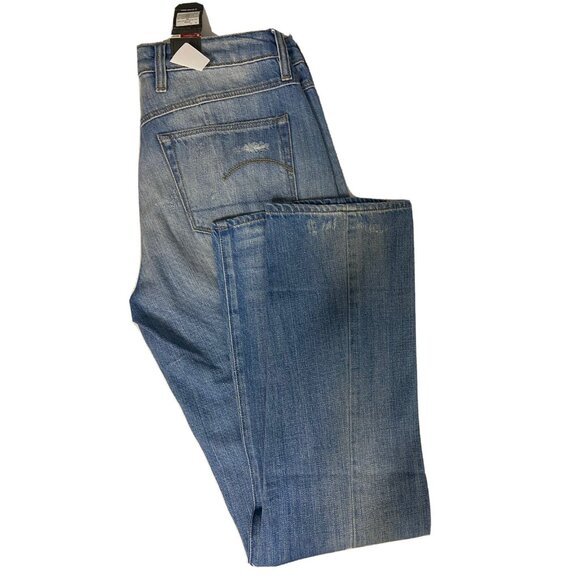 G Star Raw Womens Lanc 3D High Straight Jeans Size 27X32 Denim Restored NWT - Picture 1 of 10